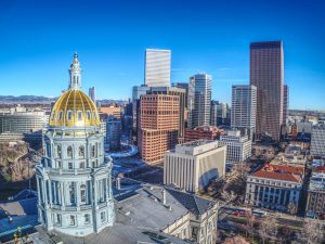 Photo depicting downtown Denver, Colorado, which is the location of the 182nd Meeting of the Acoustical Society of America where RSG Director Dana Lodico and RSG Analyst Emma Butterfield will be presenting their papers.
