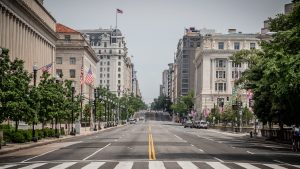 This photo depicts downtown Washington, DC, which is the location of the 2nd Conference on Scenario Planning in Transportation that RSG Senior Analyst Gabrielle Freeman is presenting at on September 19, 2022.