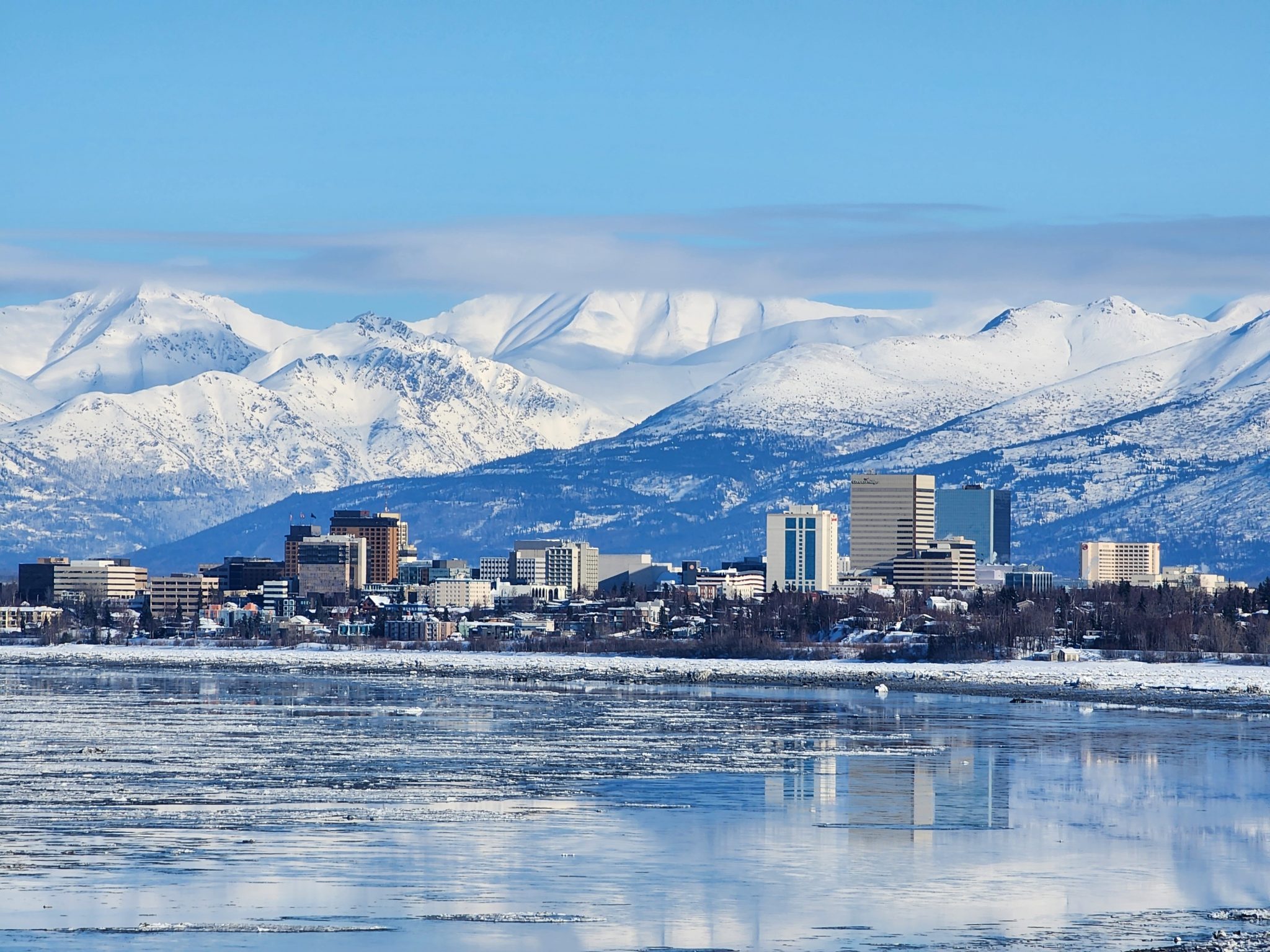 Snow,Town,Anchorage,,Alaska,,The,United,States,Of,America,Is